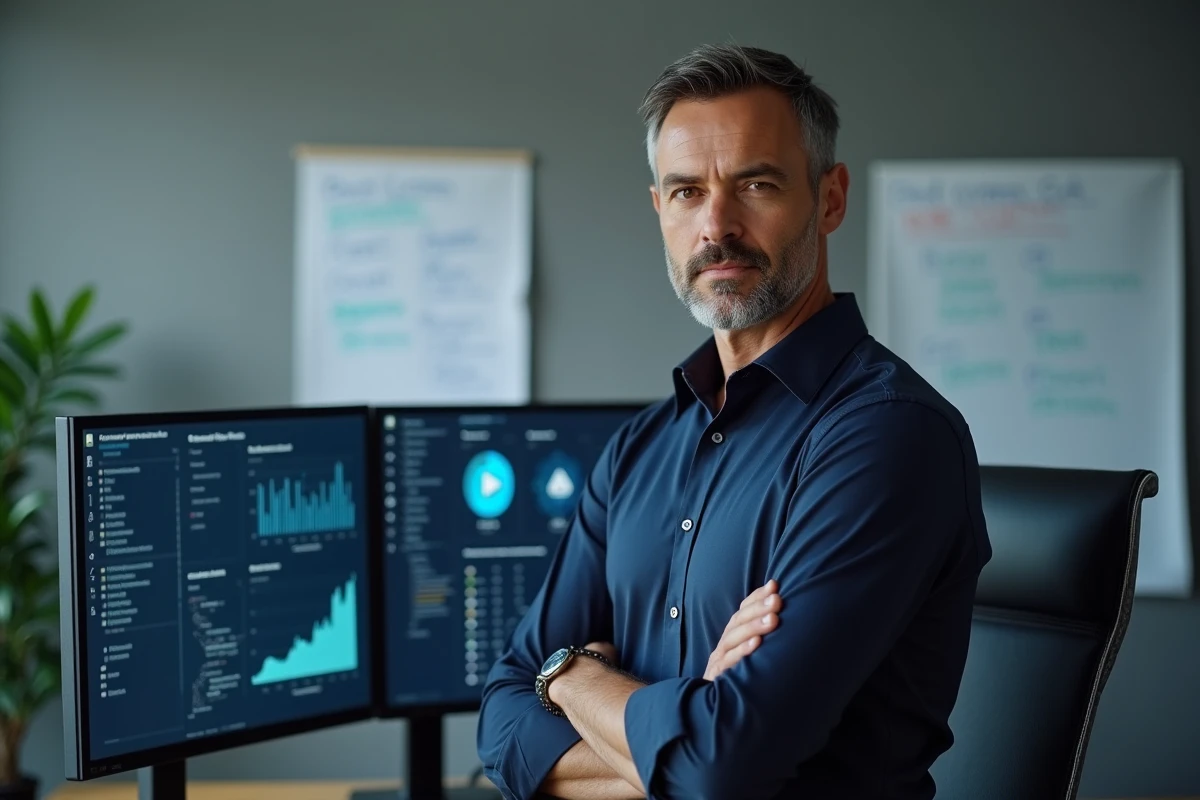 Professionnel en informatique analysant les risques liés aux sites de téléchargement illégaux